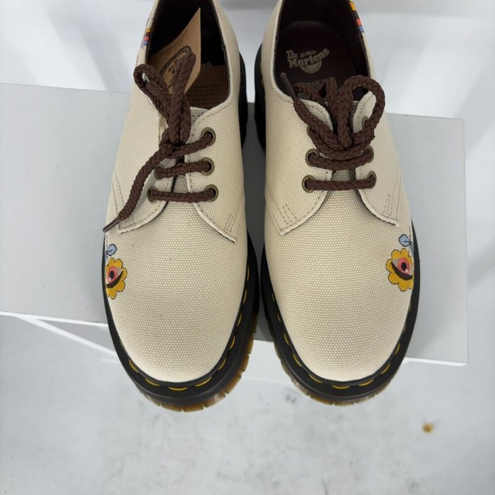 Dr. Martens Canvas Embroidered Platform Oxfords - Picture 2 of 7